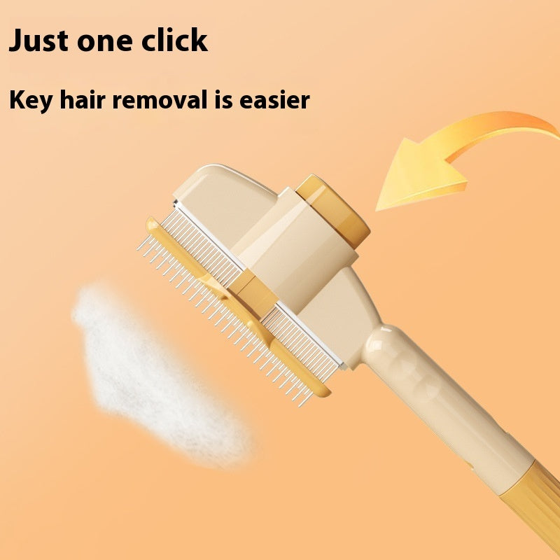 1-Click Quick-Clear Pet Needle Comb