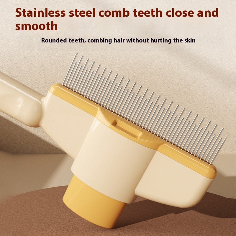 1-Click Quick-Clear Pet Needle Comb